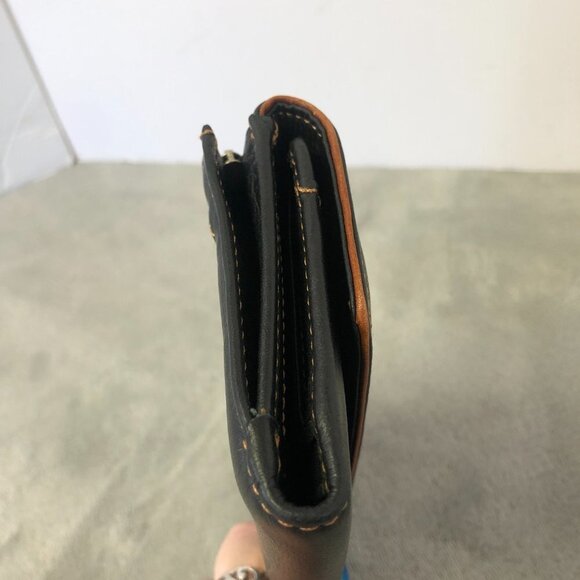 NWOT The Trend Long Italian Black Leather Wallet - Picture 8 of 11